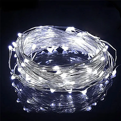 Гірлянда Роса на батарейках та USB, 5 метрів, 50 LED | холодний білий