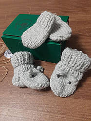 Вовняні шкарпетки та рукавиці, в подарунковій упаковці . Комплект,, Мишата-Малюки,,.