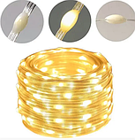 Вулична світлодіодна гірлянда великі краплі роси Теплий білий 300Led 30м + 8 режимів свічення, фото 2