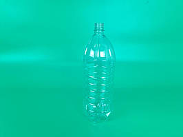 Пластикова пляшка ПЕТ 1,5 л, прозора з кришкою СБ (90 шт.)