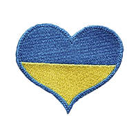 Шеврон Нашивка Сердце флаг Украины на липучке НШВ-049 Желто-голубой (59508323)