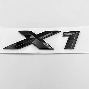 Емблема (шильдік, логотип) кришки багажника BMW (БМВ) X1 series (F48, U11) - NEW Чорний глянець, фото 1
