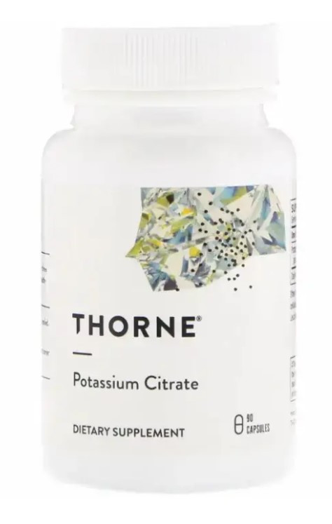 Калій цитрат, Potassium Citrate, Thorne Research,99 мг 90 капсул