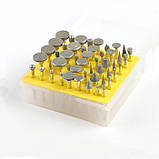 Шарошки алмазні для гравера, дрібна фракція. 50 шт. хвостовик 3.175 мм . YDS, фото 3