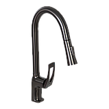 Змішувач для кухні з висувним виливом MONE Deluxe KINGDOM 7381381GR Gun Gray, фото 2