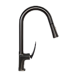 Змішувач для кухні з висувним виливом MONE Deluxe KINGDOM 7381381GR Gun Gray, фото 3