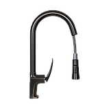 Змішувач для кухні з висувним виливом MONE Deluxe KINGDOM 7381381GR Gun Gray, фото 4