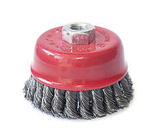 Щітка для УШМ чашкова. Сталевий витий. 100мм. М14х2