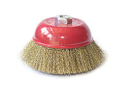 Щітка для УШМ чашкова. Сталевий дріт. 125мм. М14х2. Fangda