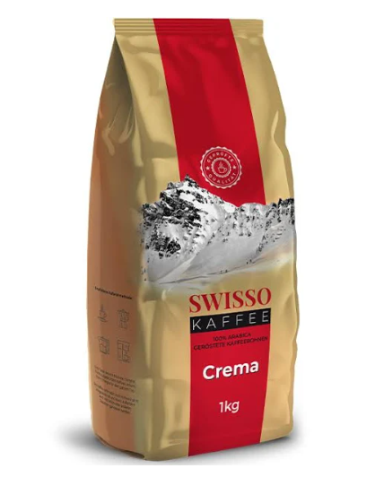 Кава Swisso Crema в зернах 1 кг