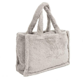 Комплект плед із сумкою однотонний у сірому кольорі Teddy Centrotex