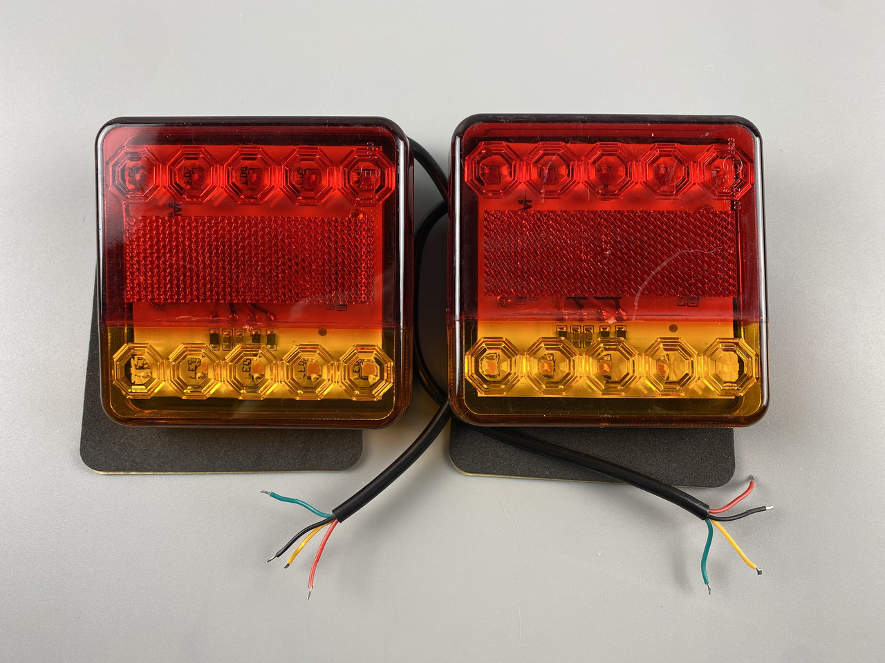 Ліхтар LED квадратний задній для причепів і вантажівок, світлодіодний ліхтар заднього ходу 10 led діодів, фото 1