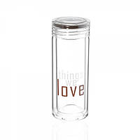 Стеклянная бутылочка для напитков Love 300мл (23282) 01