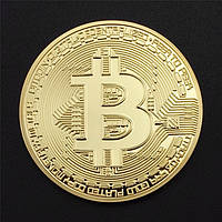 Позолоченная сувенирная монета Bitcoin 2013