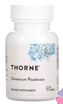 Хрому піколинат, Chromium Picolinate, Thorne Research,500мкг, 60 капсул