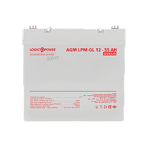 Акумулятор гелевий LP-GL 12V - 55 Ah Silver