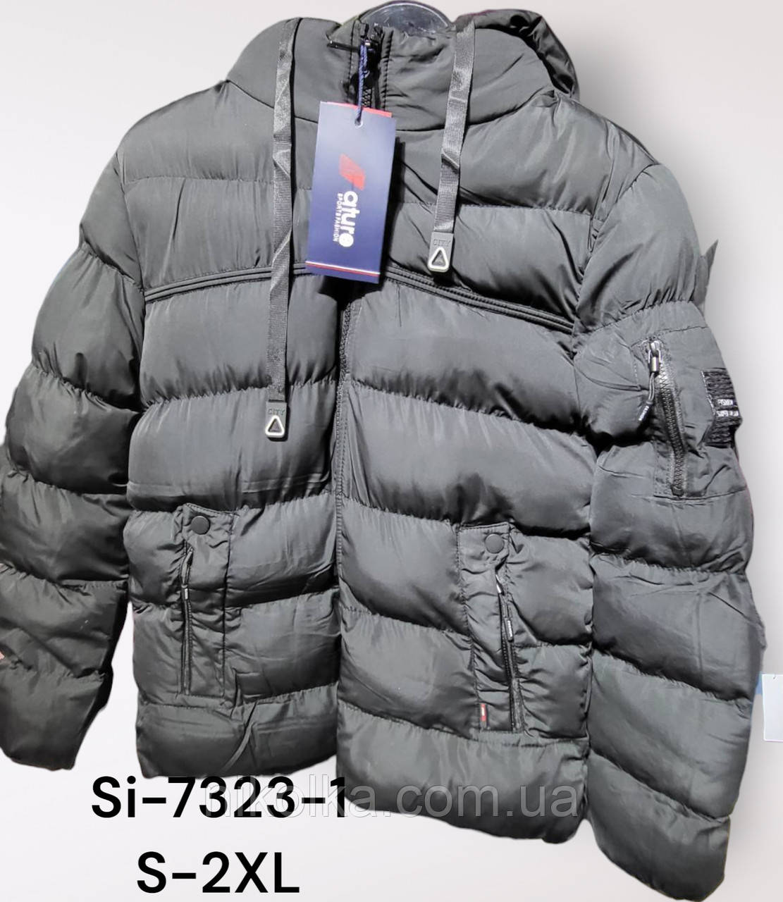 Куртка утеплена чоловіча оптом, S-2XL рр., арт. Si-7323-1