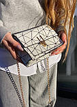 Жіноча сумка клатч на цепочці біла, фото 10
