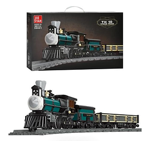 Конструктор Jie Star для дітей "Залізниця 59001" 63 см, паровоз із вагонами 560 деталей., фото 1