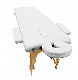 Складаний масажний стіл I-Coucou білий із дерева, фото 2