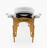 Складаний масажний стіл I-Coucou білий із дерева, фото 4