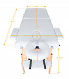 Складаний масажний стіл I-Coucou білий із дерева, фото 10