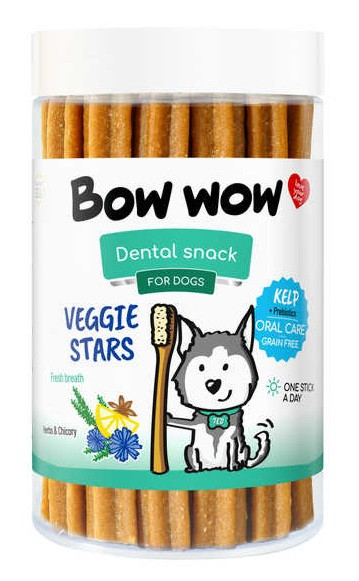 Ласощі для собак із зеленню та інуліном 12 см Bow wow Dental 20 шт/уп