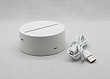 3D світильник, бра, Мишко, 7 кольорів, USB/батарейки 3шт*АА. 4 режими, фото 10