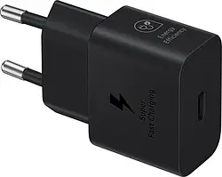 Мережевий зарядний пристрій на 1 гн usb type C, 25W, чорний