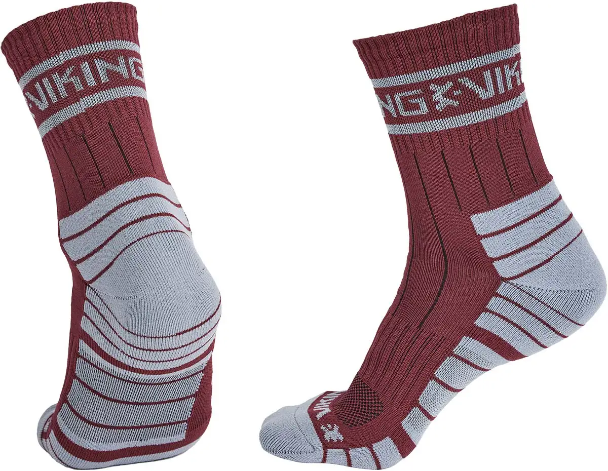 Шкарпетки Viking Fishing Arvid XL(43-45) бордово-сірий, фото 1