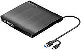 Зовнішній привод DVD-RW CD-RW Type-C дисковод USB 3.0 оптичний портативний пишучий ( BT686 ), фото 3