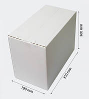 Коробка картонная 4 клапанная 350*190*260 белая