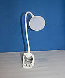 Лампа акумуляторна світлодіодна на прищіпці. USB/220/АКБ. Код 7072, фото 4