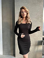 Женское платье 9017 (42, 44, 46) (цвета: черный) СП