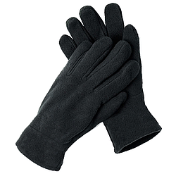 Флісові зимові рукавички Чорні, універсальний розмір / Чоловічі теплі тактичні рукавички на флісі