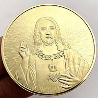 Позолоченная сувенирная памятная монета "Иисус"