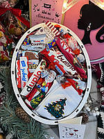 Новогодний подарочный набор сладостей для девушки женщины Барби,красивый сюрприз бокс с конфетами на Новый год