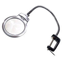 Лупа з підсвіткою на струбцині Top-tight metal hose magnifying glass 15124-C