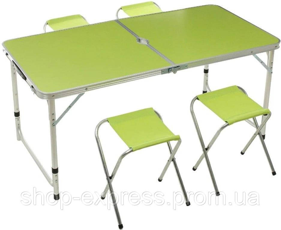Стол туристический раскладной, мебель для пикника туристические складные столы, садовые столы зеленый - фото 3 - id-p2038111524
