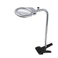 Лупа з підсвіткою настільна на прищіпці 15120-B