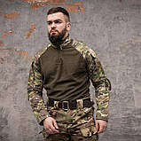 Флісова (вафелька) бойова сорочка Grifon Ubacs(Убакс) мультикам ріп-стоп, фото 9