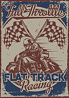 Постер на металле "Flat Track Racing"