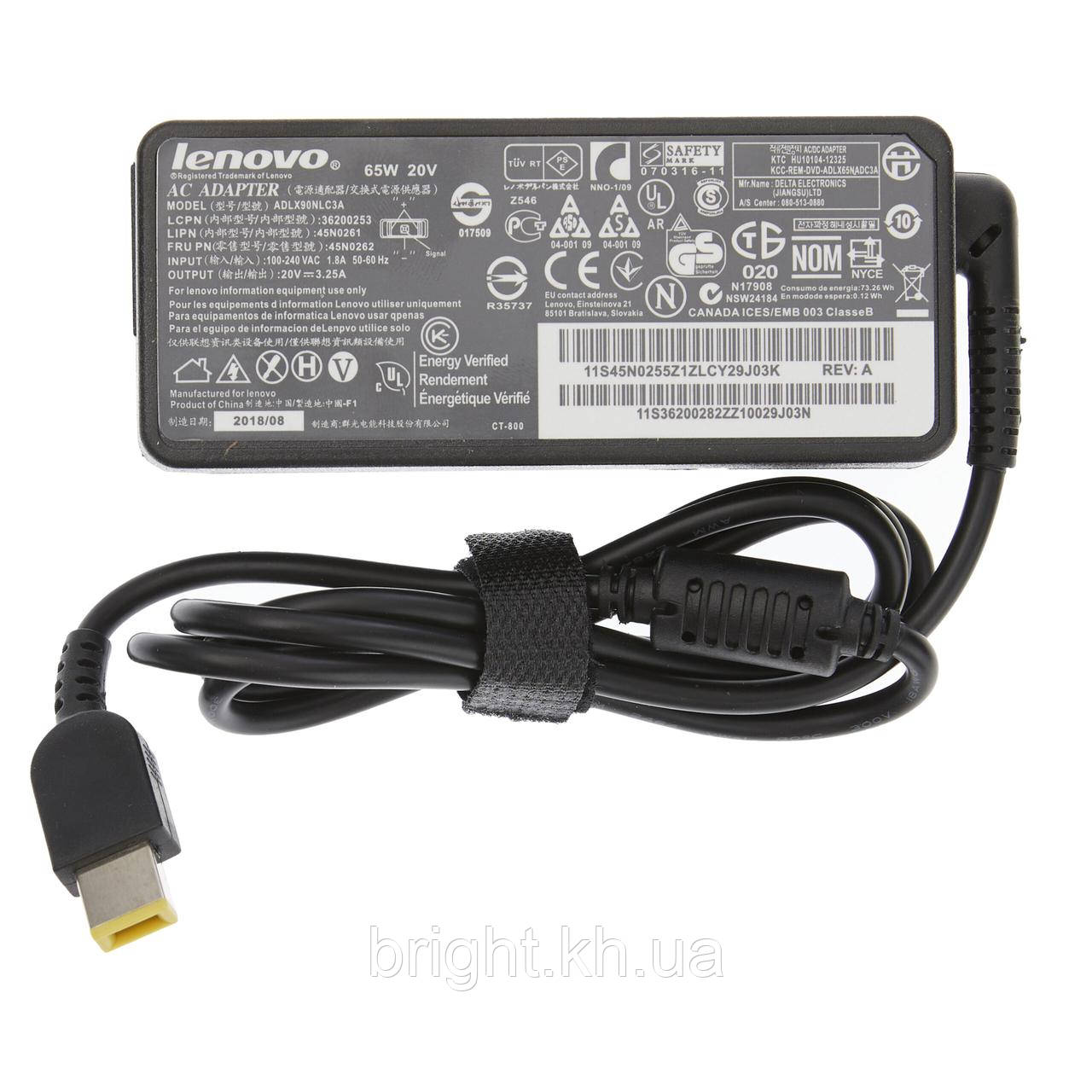 Блок живлення Lenovo 20V 3.25 A (size: USB Pin), фото 1