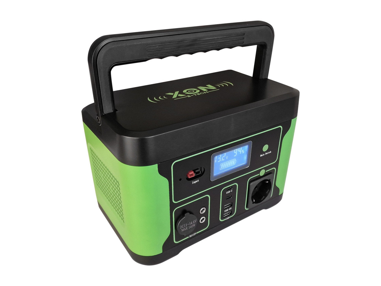 Зарядна станція XON 500Вт*год 500Вт LiFePO4 PowerStation Black/Green (PSXE050050G)