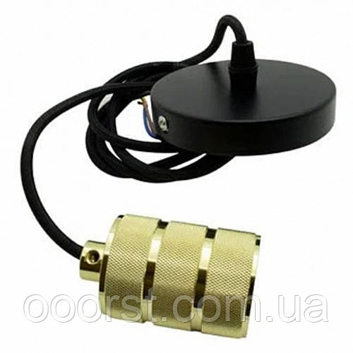 Підвіс металевий для LED ламп E27 100*20мм 1.5м Lemanso LMA3223, фр золото-чорний