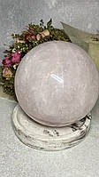 Шар сфера велика з натурального рожевого кварцу сфера куля з натурального каменю кварц рожевий . 86 мм.