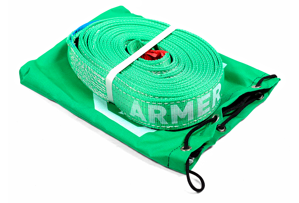 Трос буксирувальний 10 т х 6,0 м х 50 мм петля/сумка ARM-105 зелений