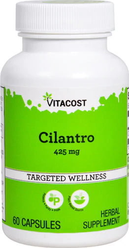 Кінза, Cilantro, Vitacost, 425 мг, 60 капсул, знижка