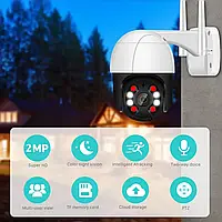 Камера відеоспостереження бездротова Wi-Fi чорно-білого кольору для домашнього спостереження із захистом від дощу, пилу