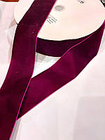 Стричка оксамитова Стрічка Стрічка оксамитова оксамитова (бархітка) 5 см, Колір бордово-сливовий